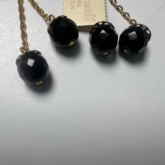 Vintage Joel Powell Designs Clip Earrings Gold/Black - Picture 7 of 8